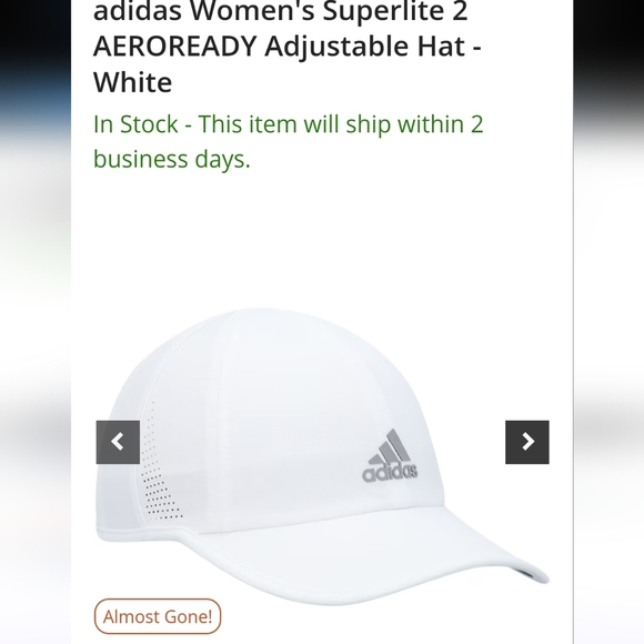 NWOT adidas Women's Superlite 2 AEROREADY Adjustable Hat - White - Picture 4 of 16